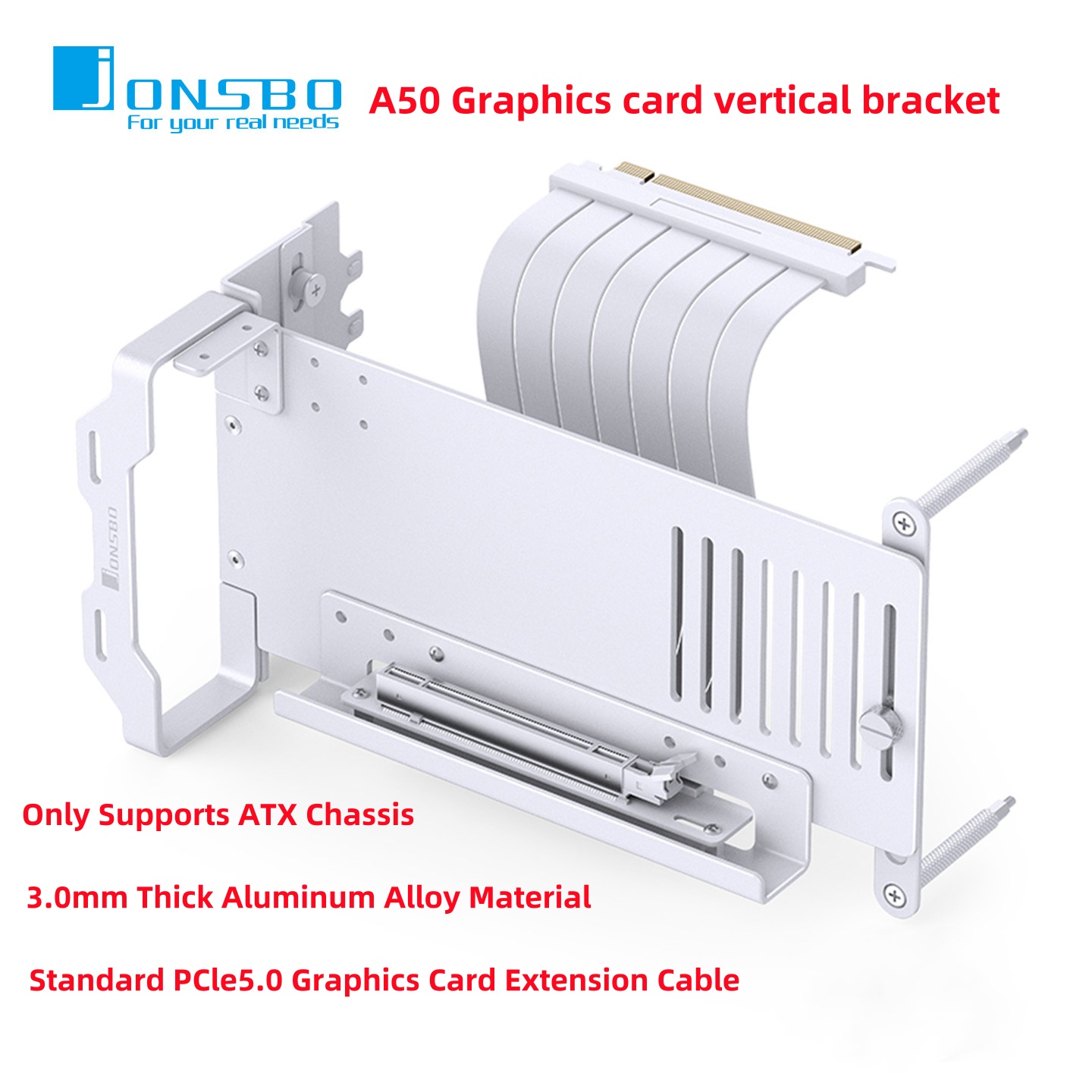 Atx Case - JONSBO A50 Alüminyum GPU Dikey Montaj