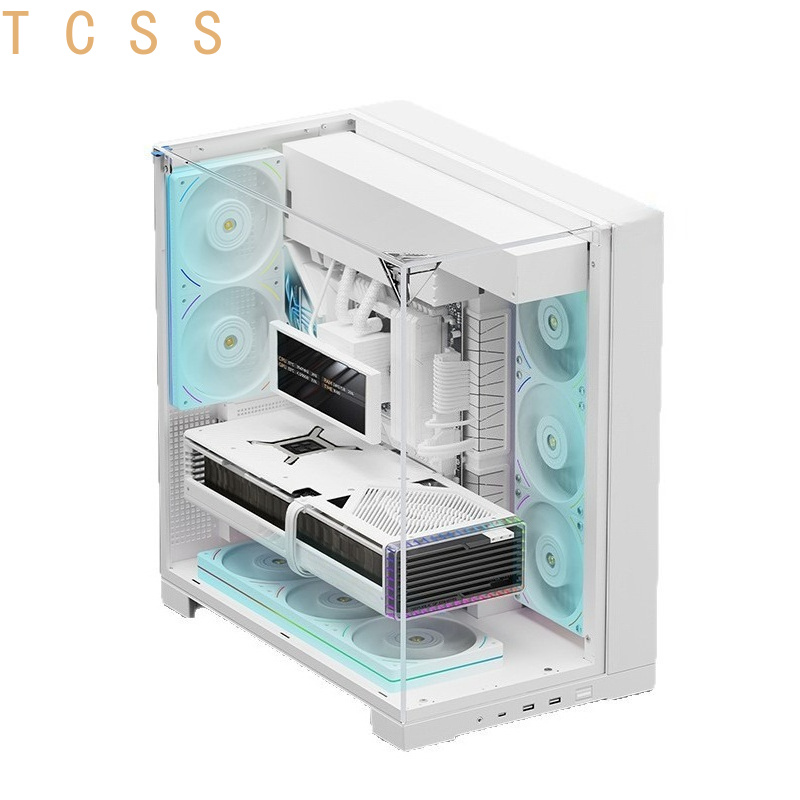 Pc Chassis - Beyaz Panoramik Üçlü Temperli Cam PC