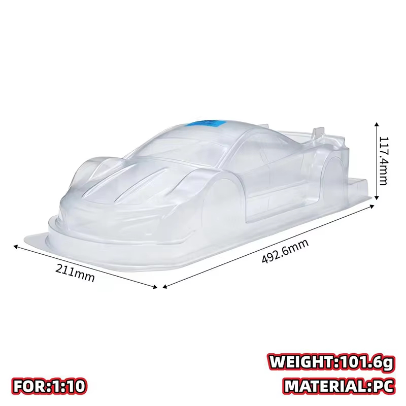 1 Adet 1/10 190mm Şeffaf Boyas - Pc Chassis incelemesi ve fiyatı